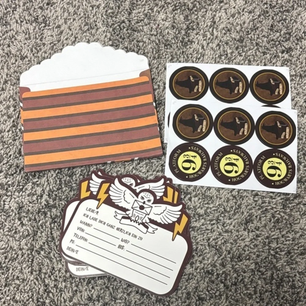 Harry Potter Themed Party Invite Set